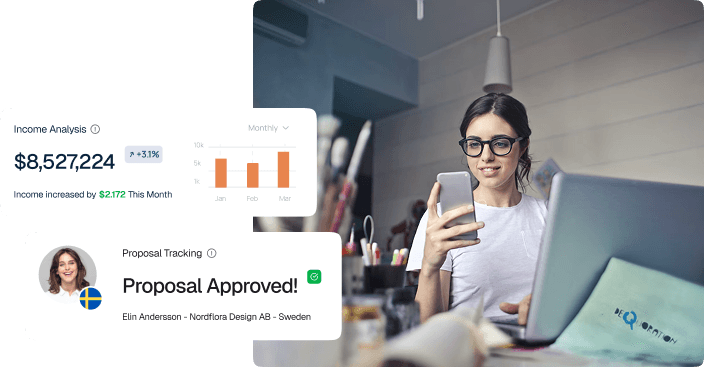 Proposal creation and tracking interface