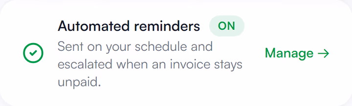 Automated payment reminders switched on