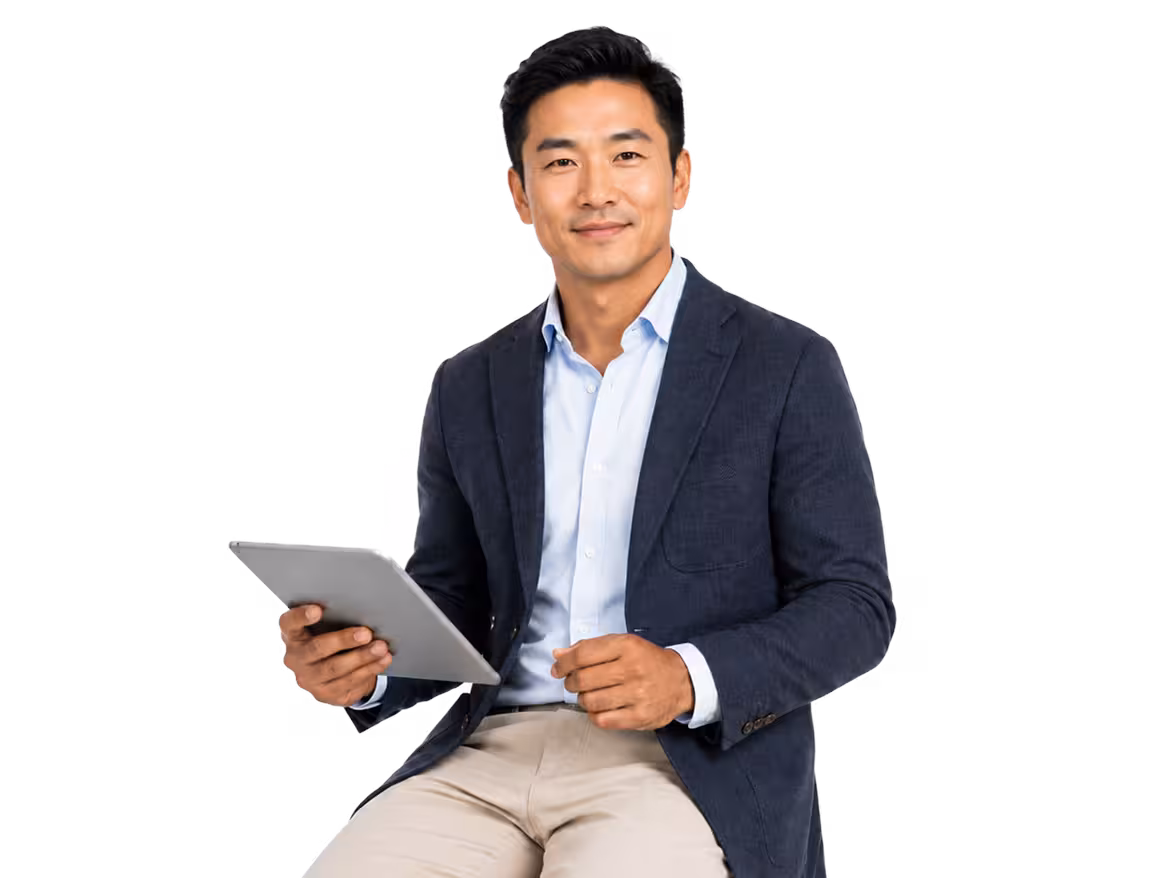 Business owner organizing e-invoices